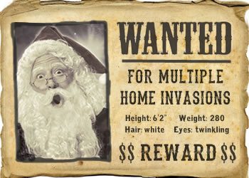 Santa Wanted sign